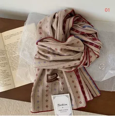 秋冬 アンティーク風 デザイン 温か コットン ストール マフラー 冬 おしゃれ