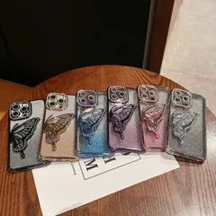 iPhone保護ケース ラインストーン 蝶々 デザイン スマホケース iPhone対応 キラキラ TPU 保護カバー