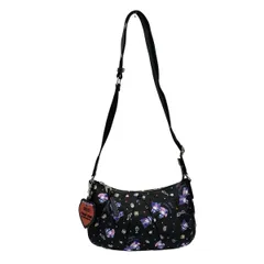 ANNA SUI(アナスイ) ショルダーバッグ - 黒×パープル×マルチ sanrio