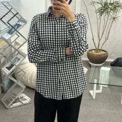 ユニクロ チェックシャツ L