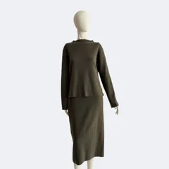 Mila Owen ミラオーウェン ニットセットアップ カーキ F 上下セット