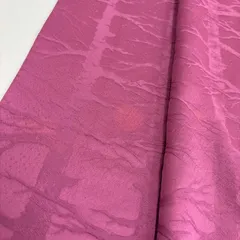 付下げ 無地付下げ 裄65.5 一つ紋 枝木の地紋 正絹 着物 MK-2623