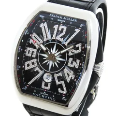 FRANCK MULLER フランクミュラー ヴァンガード ヨッティング ジョーカー 世界限定30本 V45SCDTNBRCDYACHTING ブラック文字盤 SS ステンレススチール レザー ラバー 保証書付 腕時計 自動巻 メンズ 241001028412