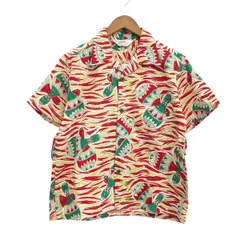 STAR OF HOLLYWOOD スターオブハリウッド 半袖シャツ サイズ:S メキシカン柄/コットン100% レッド/グリーン メンズ / 240001159782