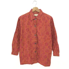 ETRO エトロ 総柄シャツ サイズ:L ペイズリー×ストライプ ヴィンテージ品  コットン ブラウン/レッド レディース / 240001176124