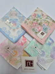 【新品】PIERRE BALMAIN レディースハンカチ4枚セット お買い得品