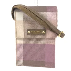 BLUE LABEL CRESTBRIDGE ブルーレーベルクレストブリッジ ミニショルダーバッグ/スマホショルダーポーチ  チェック柄/PVC    ピンク レディース / 240001178946