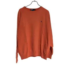 C419 Polo By Ralph Lauren ポロ バイ ラルフローレン スウェット トレーナー オレンジ 無地 シンプル メンズ サイズ不明