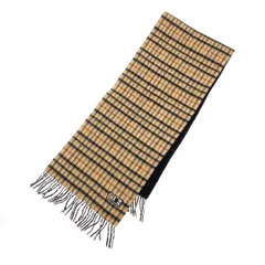 DAKS LONDON ダックスロンドン マフラー  チェック柄 カシミヤ1混 ウール100%    ブラウン ユニセックス / 240001180216