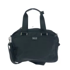 agnes b. VOYAGE アニエスベーボヤージュ 2WAYボストンバッグ  ロゴ/ナイロン    ブラック ユニセックス / 240001180373