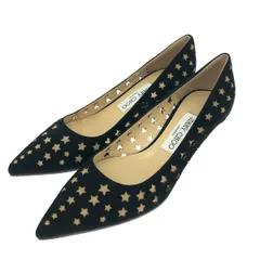 JIMMY CHOO ジミーチュウ パンプス/スターパンチング 表記サイズ:37 レザー    ブラック レディース / 240001180868