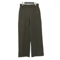 theory luxe セオリーリュクス パンツ ブラウン サイズ:38(M) | ウール ワイド ストレート パンツ | Max Roni | プルオンパンツ センターピンタック ジャージー素材 | ボトムス ズボン【レディース】【中古】