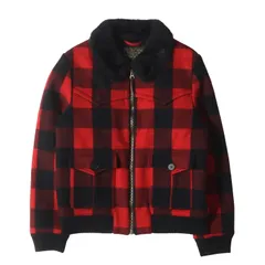 Schott ショット ジャケット レッド×ブラック S相当 | Macknight バッファローチェック メルトンウール G-1 フライトジャケット | アウター ブルゾン 上着 | 日本製【メンズ】【中古】