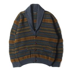 美品 INVERALLAN インバーアラン SHIPS マルチボーダー ネップ混
