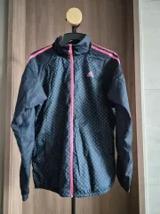 アディダス ネイビー ドット レディース ウィンドブレーカー L