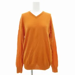 グリーンレーベルリラクシング ユナイテッドアローズ green label relaxing ニット セーター 長袖 Vネック プルオーバー ウール オレンジ /GV ■GY14