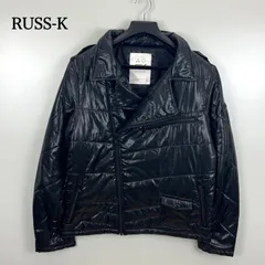 RUSS-K 00s y2k archive shiny puff double riders jacket L ラスケー 光沢 中綿 ライダースジャケット 短丈 平成 お兄系