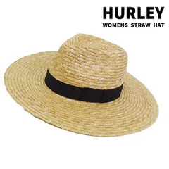処分セール！HURLEY 麦わら帽子 BENSON STRAW HAT 235 KHAKI  ハーレー HAT/ハット 帽子 日よけ ストローハット [返品、交換不可]