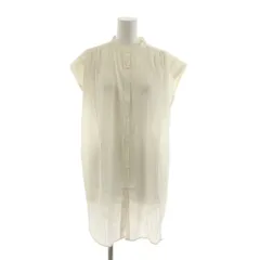 ジャーナルスタンダード レリューム JOURNAL STANDARD relume シャツ ブラウス ノースリーブ F 白 ホワイト シアー バンドカラー フレンチスリーブ /RR