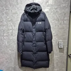 UNDER ARMOUR アンダーアーマー ダウンジャケット ロング丈 フード ブラック