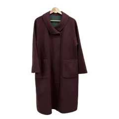 JOCOMOMOLA(ホコモモラ) コート サイズ40 XL レディース ボルドー×ブルーグリーン リバーシブル/冬物/チェック柄