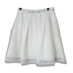 A1052 ミッシュマッシュ MISCH MASCH ミニスカート フレアスカート (2) 白 裏地あり