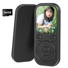 [2025 신형 인기 & 64GB 내장] MP3 플레이어 Bluetooth5.3 대응 MP3 음악 플레이어 디지털 오디오 플레이어 2.01 인치 대형 화면 USB-C 충전식 소형 경량 악 플레이어 최대 256GB까지 확장 가능 SD 카드 대응