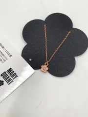 新品 MARY QUANT マリークワント ラメエポビジューデイジー ネックレス ピンクゴールド ■■レディース