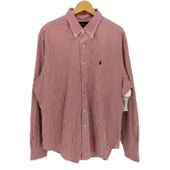 ラルフローレン RALPH LAUREN 90S CLASSIC FIT ポニー 刺繍 ストライプ ボタンダウン L/S シャツ メンズ 表記無 