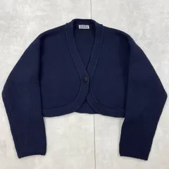 conte　コンテ　辺見えみり　ユナイテッドアローズ　カーディガン　クロップド　ショート丈　ウール　ネイビー　レディース