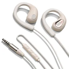 【2025初登場】イヤホン有線マイク付き3.5mmオープンイヤーヘッドホン耳掛け耳を塞がないながら聴き開放型イヤホンマイク着信対応音量調整骨伝導イヤホンから進化潔癖症の方にスポーツ…