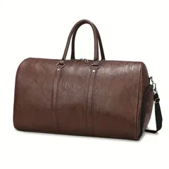 スポーツバッグ 旅行バッグ ボストンバッグ 大容量 メンズ レディース ユニセックス フィットネス ジム アウトドア キャンプ 乾湿分離 シューズ収納 靴収納 PUレザー レトロ ビジネス 出張 週末旅行 短期旅行 多機能 防水 軽量
