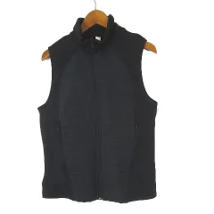 アディダス adidas ベスト CLIMAWARM クライマウォーム キルティング ジャージー 切替 ジップアップ L 黒 ブラック 国内正規品