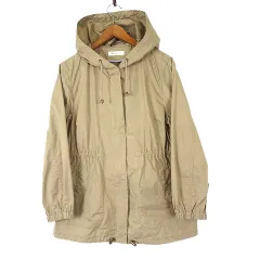 ゴールデンベア GOLDEN BEAR ジャケット マウンテンパーカー ロゴ 刺繍 フード ジップアップ L 3 ベージュ