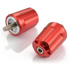デイトナ(Daytona) バーエンド バイク カワサキ(M8)用 ヘビーウェイト アルミビレット リボルバー レッド 1のサムネイル