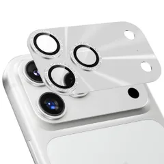 PodickカメラフィルムiPhone17ProMax用カメラカバーキラキラ9H強化ガラス全面保護アイフォン17ProMax用カメラ保護ピカピカキズ防止耐衝撃高透過率黒縁取り露出オーバー防止いphone17