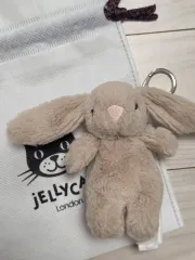 ゼリー cat うさぎ キーホルダー (ベージュ)