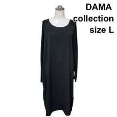 新品】ダーマコレクション 異素材コンビ ロングワンピース ドッキング