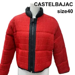 ◆ カステルバジャック CASTELBAJAC パデットジャケット 長袖 スタンドカラー ジップアップ キルティング 赤 40 L 11号 レディース K5Y019のサムネイル