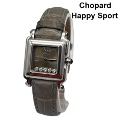 ショパール Chopard 時計 ハッピースポーツ スクエア Happy Sport Square 5P ムービングダイヤ 769941 グレー レザー レディース S5Y725のサムネイル