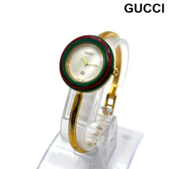 ● グッチ GUCCI 腕時計 チェンジベゼル ホワイト文字盤 16カラー クォーツ ゴールドメッキ QZ ゴールド色 マルチカラー レディース S5Y730