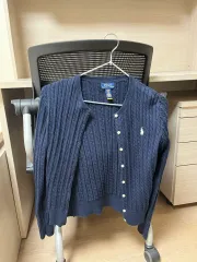 ポロラルフローレン ガールズ ネイビー カーディガン (xl)