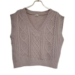 A1054 コルザ COLZA ニット セーター ベスト (M) Vネック