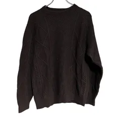 C419 ADAM ET ROPÉ アダムエロペ ニット セーター ウール ケーブル ブラウン メンズ M