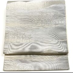 5063］袋帯 風景文様 銀彩 シルバー 六通 写真 着物 フォーマル - メルカリ