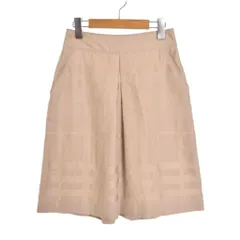 バーバリー ロンドン BURBERRY LONDON チェック スカート ベージュ 36 ■FY