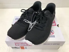 E）スケッチャーズ レディース スウィフトフィット ブラック 25.5cm