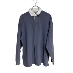 C419 ADAM ET ROPÉ アダムエロペ シャツ 長袖 ロング ブルー シンプル カジュアル メンズ M