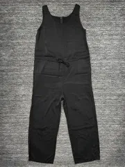 未使用品 SLOBE IENA ストレッチ サテン サロペット ブラック 38 スローブ イエナ ■