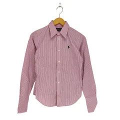 ラルフローレン RALPH LAUREN SLIM FIT ポニー刺繍 ストライプ柄 シャツ メンズ import：S 